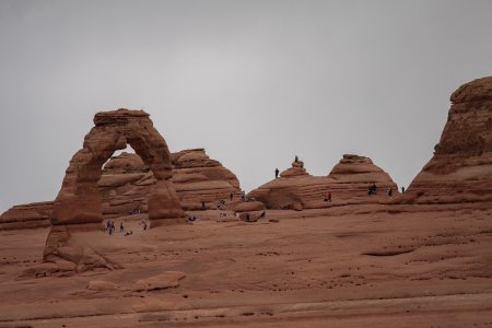 Delicate arch vanaf beneden gezien